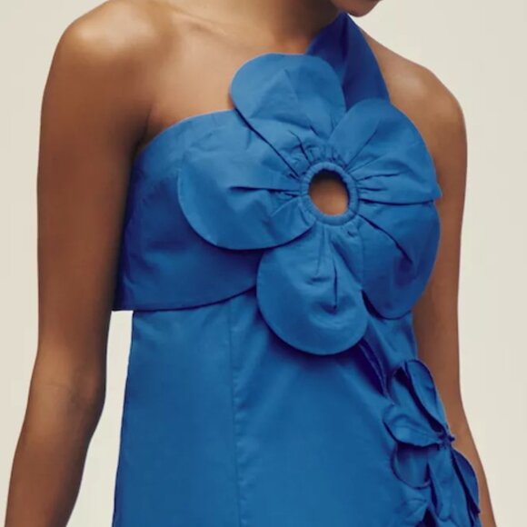 ANTHROPOLOGIE | Cotton One-Shoulder Cutwork Dress | NWT - Picture 5 of 8
